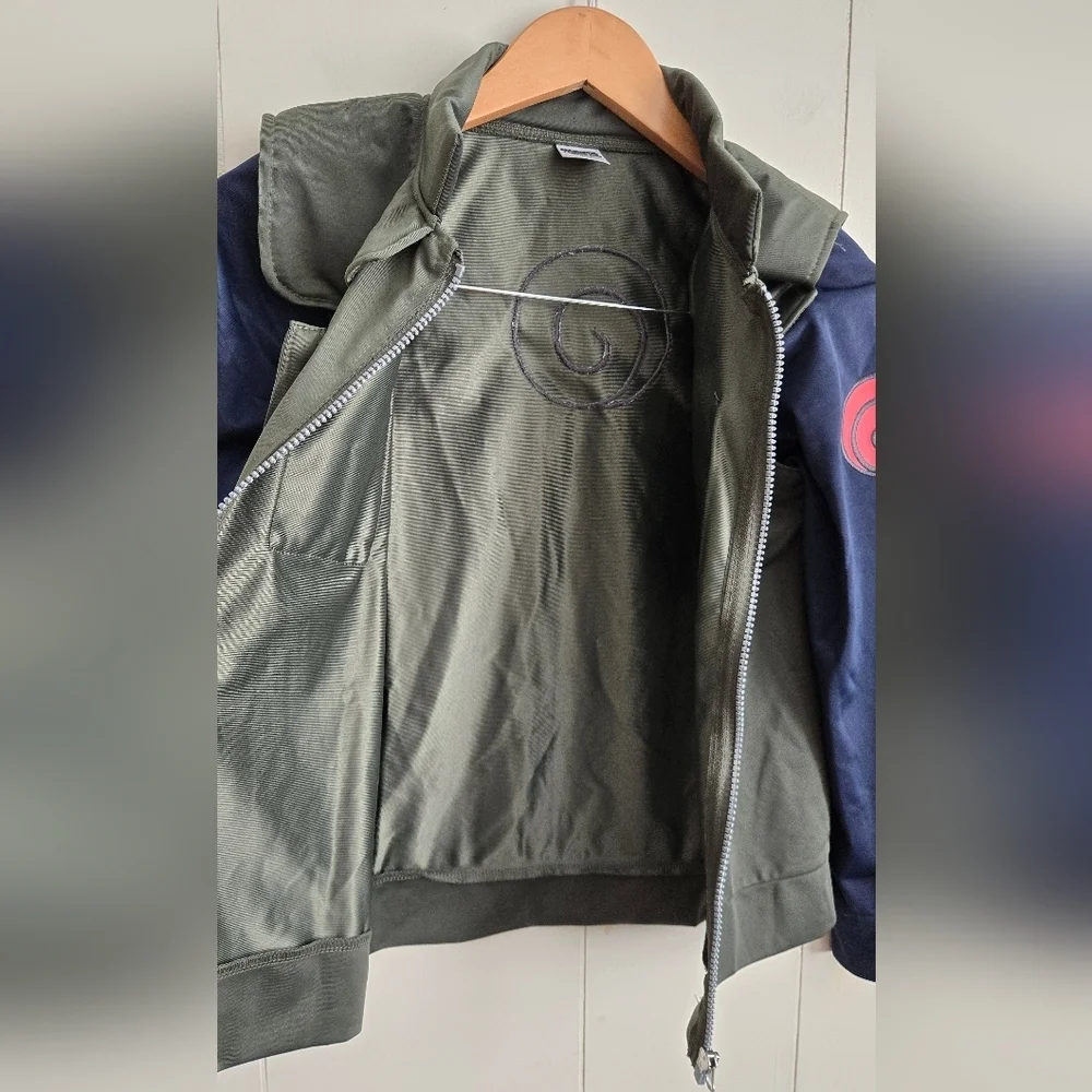 Naruto Shippuden Kakashi Kids Cosplay Halloween Costume Full Zip Jacket